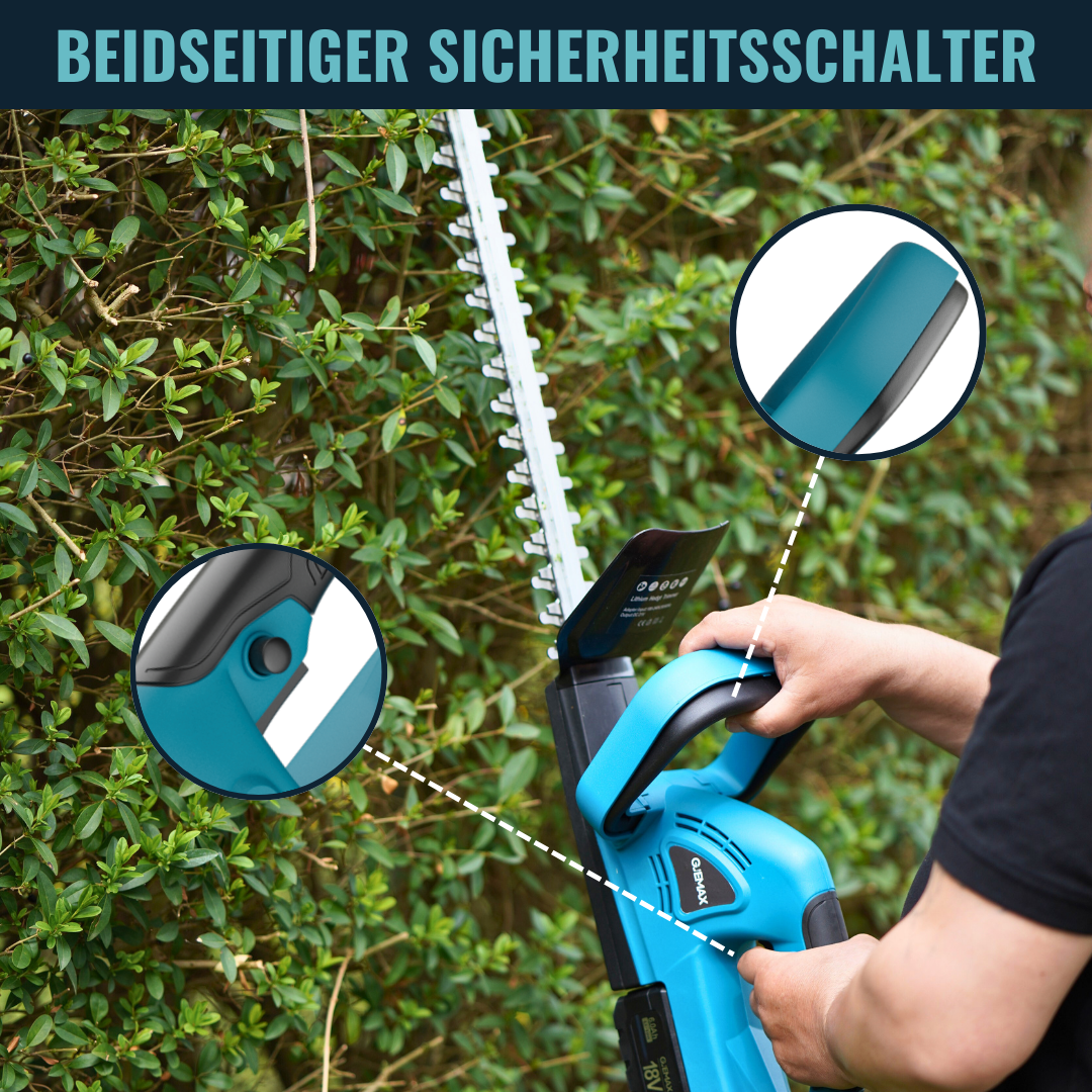 GJEMAX AKKU-HECKENSCHERE 18V | 52 CM