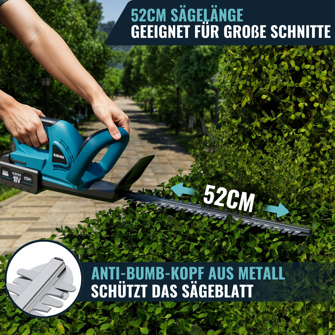 GJEMAX AKKU-HECKENSCHERE 18V | 52 CM