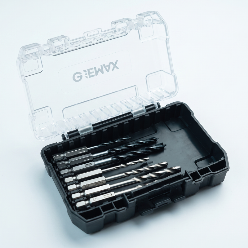 GJEMAX Bohrer-Set 8-teilig | Holz & Metall 3–6 mm | 1/4" Sechskant