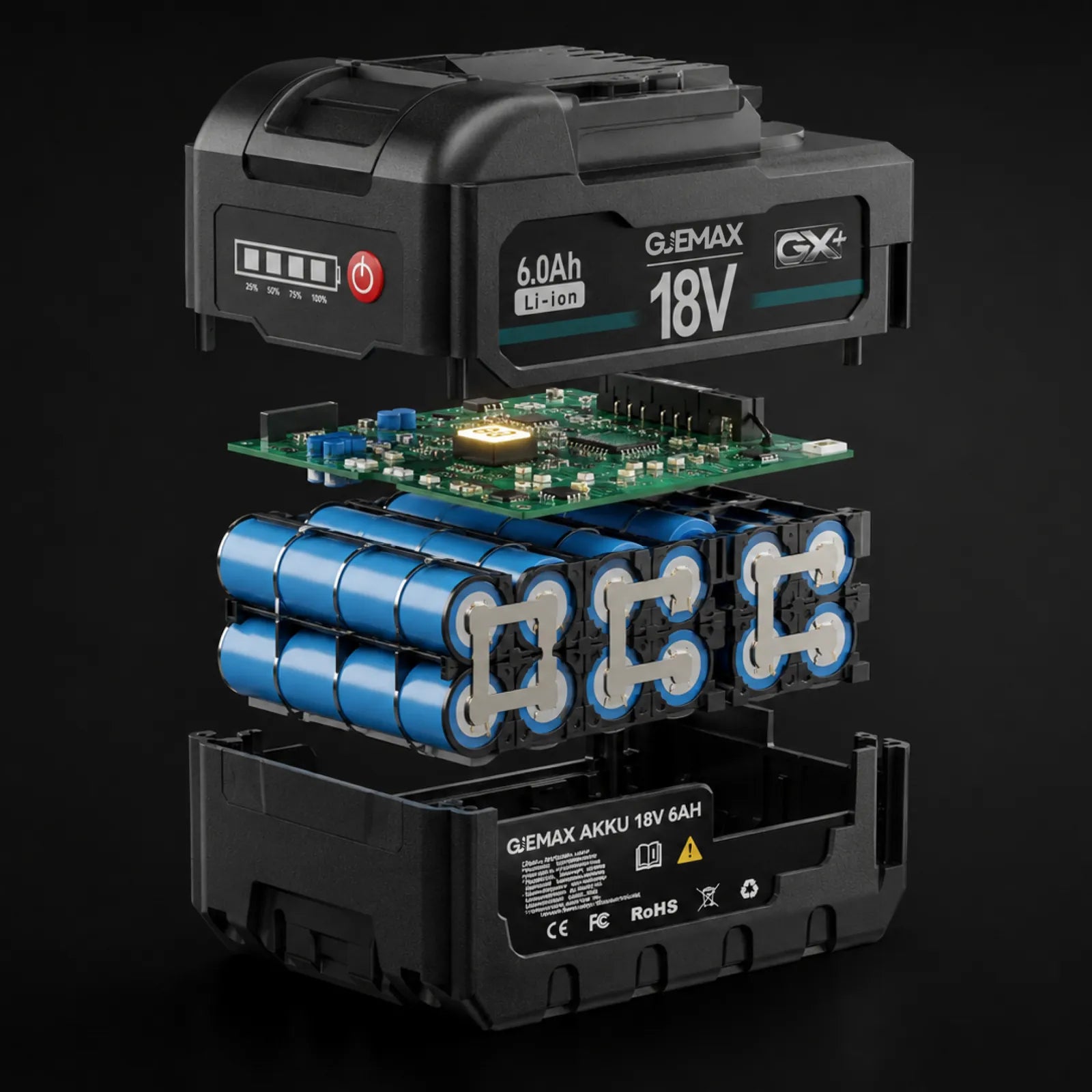 GJEMAX 18V 6.0Ah Akku | GX+ — Vorschaubild 2